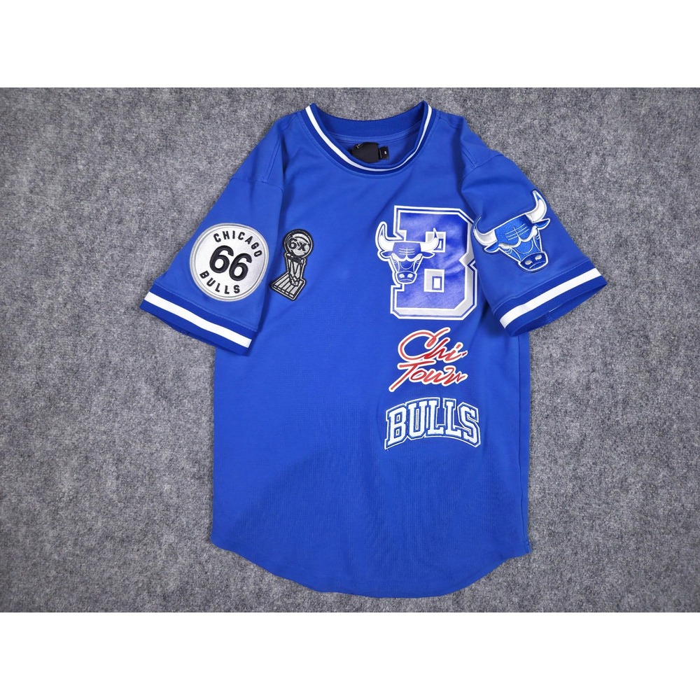 Pro Standard Chicago Bulls Jersey Mens S Blue Embroidered Patch Luxury Athletic
